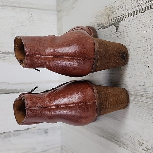 Madewell 1937 Winston Boot Western Style Ankle Bootie boot Size 10 Brown Leather - Picture 3 of 14